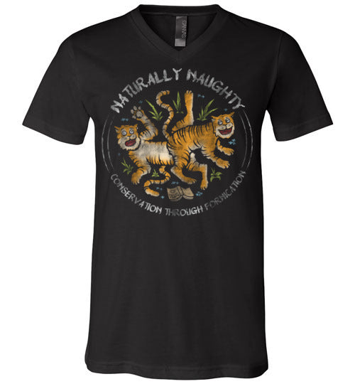 Mens V Neck Kama Sutra Tigers